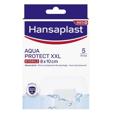 Hansaplast Aquaprotect XXL elastická náplast 8x10cm 5ks