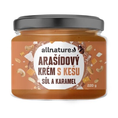 Allnature Arašíd.krém s kešu solí a karamelem 220g