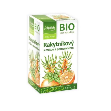 Apotheke BIO Rakytníkový čaj máta pomer. 20x1.8g