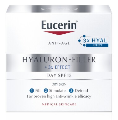 EUCERIN HYALURON-FILLER+3x EFFECT Denní krém SPF 15 suchá pleť 50 ml