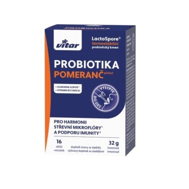 Vitar Probiotika+vláknina+vit.C a D 16x2g