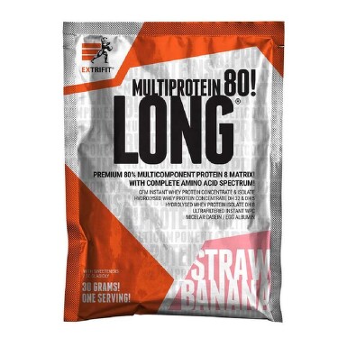 Extrifit Long 80 Multiprotein 30g jahoda banán