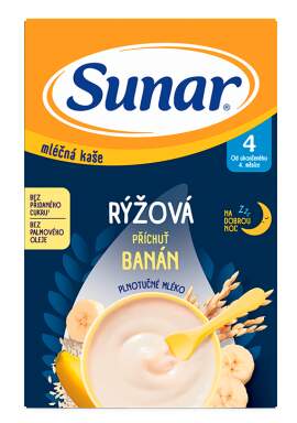Sunar Ml.rýžová kaše Banán na dobrou noc 210g