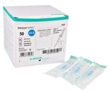 Introcan Safety G22 0.9x25mm modrá 50ks