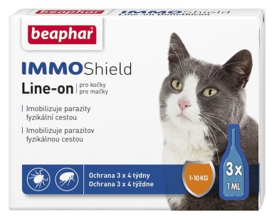 beaphar IMMO Shield Line-on kočka 1-10kg 3x1ml