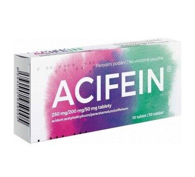 ACIFEIN 250MG/200MG/50MG neobalené tablety 10