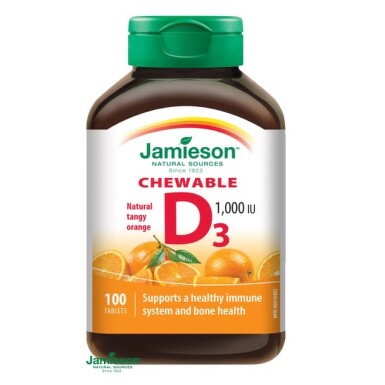 JAMIESON Vit.D3 1000IU cucací pomeranč tbl.100