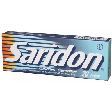 SARIDON 250MG+150MG+50MG neobalené tablety 20