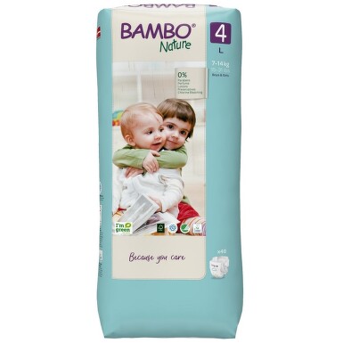 Bambo Nature 4 dětské plenk. kalhotky 7-14kg 48ks