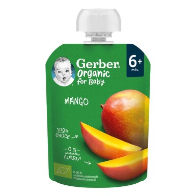 Gerber Kapsička mango 100% BIO 90g 6M