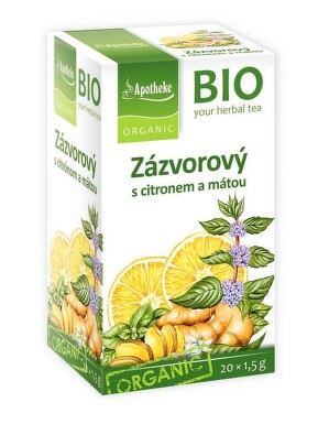 Apotheke BIO Zázvor s citronem a mátou čaj 20x1.5g