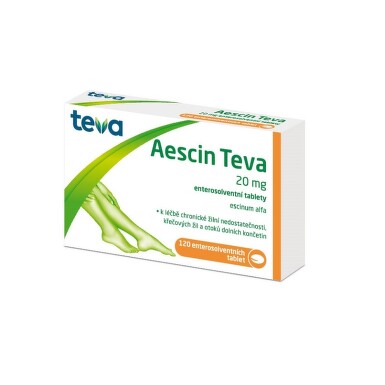 AESCIN TEVA 20MG enterosolventní tableta 120