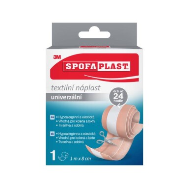 3M Spofaplast 164 Textilní elastic.náplast 1mx8cm