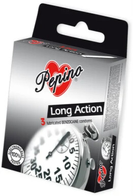 Pepino prezervativ Long Action 3ks