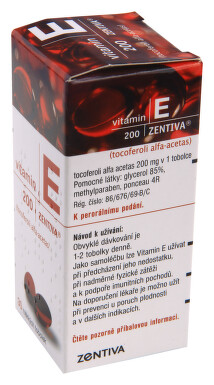 VITAMIN E 200-ZENTIVA perorální měkké tobolky 30X200MG