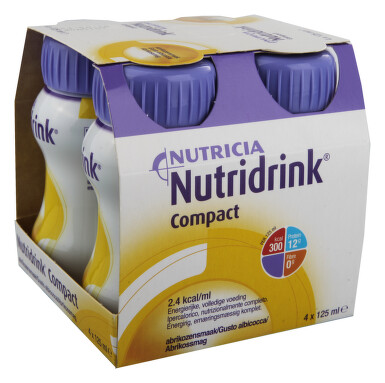 NUTRIDRINK COMPACT S PŘÍCHUTÍ MERUŇKOVOU perorální roztok 4X125ML