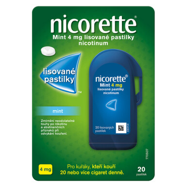 NICORETTE MINT 4 MG LISOVANÉ PASTILKY orální podání lisovaná pastilka 20X4MG