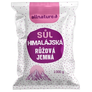 Allnature Himalájská sůl růžová jemná 1000 g