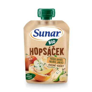 Sunar BIO Hopsáček mango/ban/hruš/jablko/oves 100g