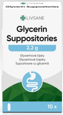 LIVSANE Glycerinové čípky 2.2g 10ks