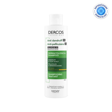 VICHY DERCOS Šampon proti suchým lupům 200 ml