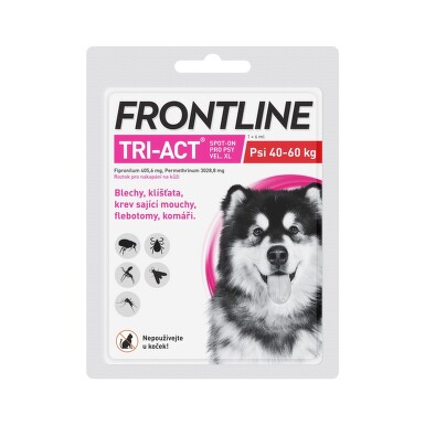 Frontline Tri-Act psi 40-60kg spot-on 1x1 pipeta