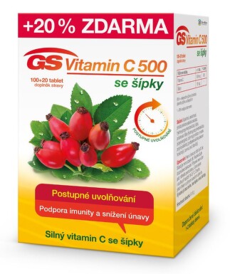 GS Vitamin C500 se šípky tbl.100+20 2016