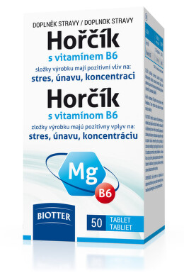 Hořčík 125 mg s vitamínem B6 tbl.50