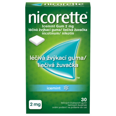 NICORETTE ICEMINT GUM 2MG léčivé žvýkací gumy 30