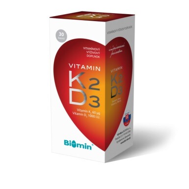 Vitamin K2+Vitamin D3 1000 I.U. 30tob. Biomin
