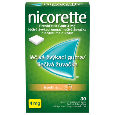NICORETTE FRESHFRUIT GUM 4 MG orální podání léčivé žvýkací gumy 30X4MG