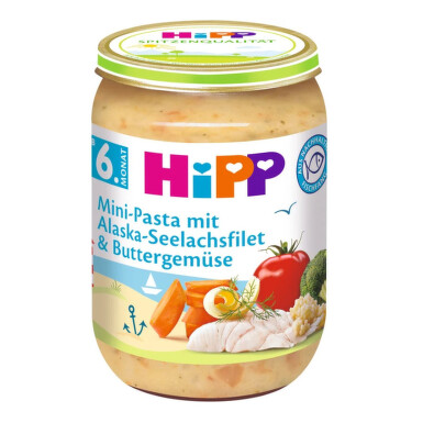 HiPP BABY Těstoviny s treskou v másl.zelenině 190g