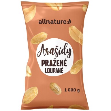 Allnature Arašídy pražené loupané nesolené 1000g