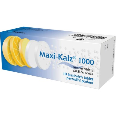 MAXI-KALZ 1000MG šumivá tableta 10