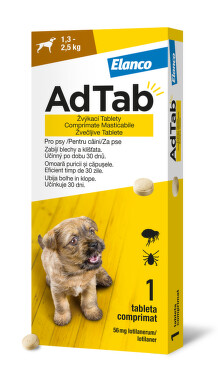 AdTab 56mg žvýkací tablety pro psy 1.3-2.5kg 1ks