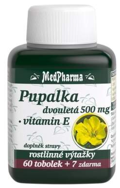 MedPharma Pupalka dvouletá 500mg + vitamin E tob.67