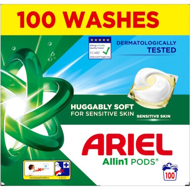 Ariel Sensitive Skin kapsle na praní 100ks