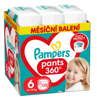 Pampers Pant 360° 6 plenk.kalhotky 14-19kg 132ks