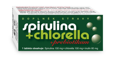 Spirulina + Chlorella + Prebiotikum tbl.90