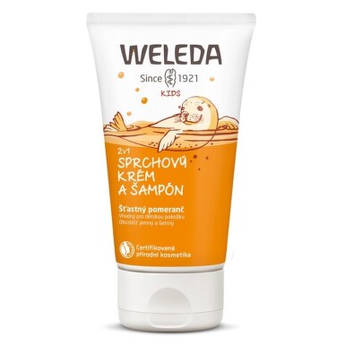 WELEDA 2v1 sprchový krém a šampon Šťastný pomeranč