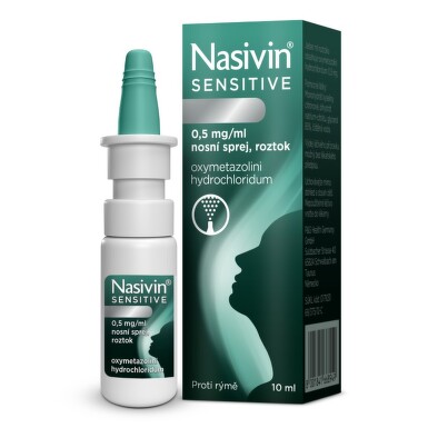 NASIVIN SENSITIVE 0,05% nosní podání sprej, roztok 1X10ML/5MG