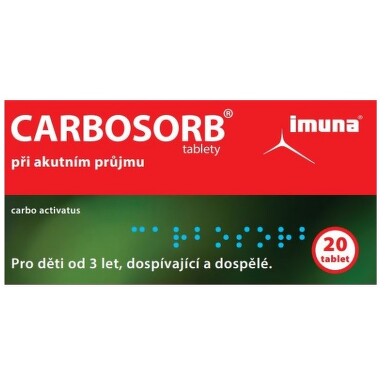CARBOSORB perorální neobalené tablety 20X320MG