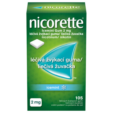 NICORETTE ICEMINT GUM 2 MG orální podání léčivé žvýkací gumy 105X2MG