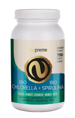 Chlorella + Spirulina 750 tablet BIO NUPREME