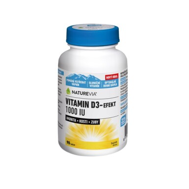 Swiss NatureVia Vitamin D3-Efekt 1000 IU tbl.90