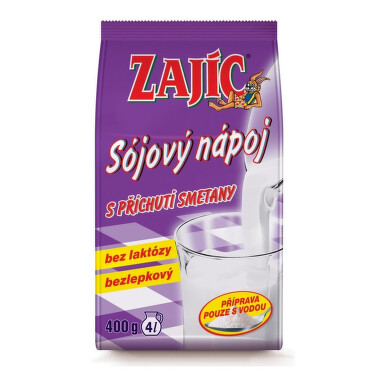 Sójový nápoj Zajíc s příchutí smetany 400g sáček