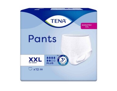 TENA PANTS BARIATRIC PLUS XXL KALHOTKY ABSORPČNÍ NATAHOVACÍ, BOKY 150-203CM, 144