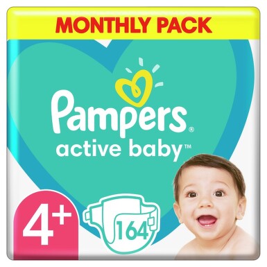 Pampers Active Baby Pleny S4+ 164ks