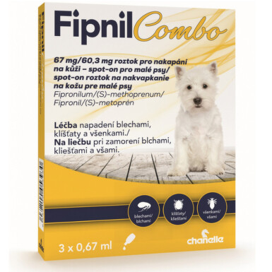Fipnil Combo 67/60.3 mg spot-on Dog S 3 x 0.67 ml