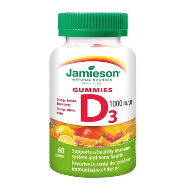 JAMIESON Vitamín D3 1000 IU želat.pastilky 60ks